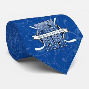 Puck Papa (Hockey Dad) Neck Tie