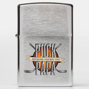 Puck Papa (Hockey Dad) Zippo Lighter