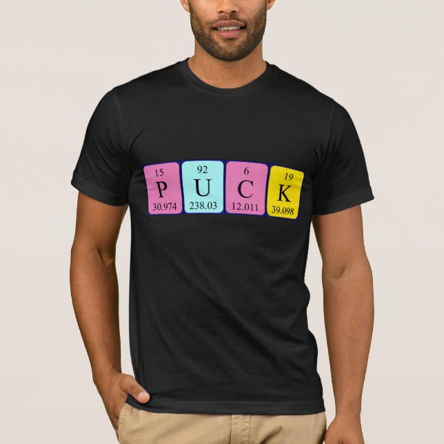 Puck periodic table name shirt (Front)