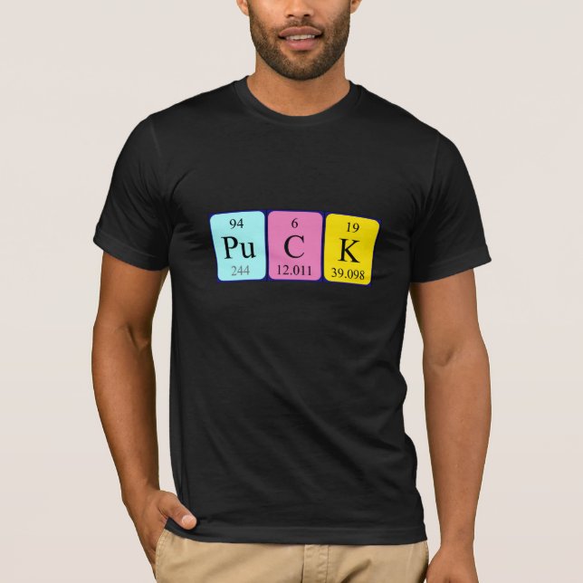 Puck periodic table name shirt (Front)