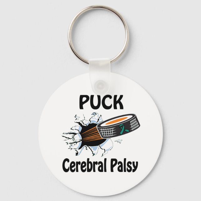 Puck The Causes Cerebral Palsy Keychain (Front)