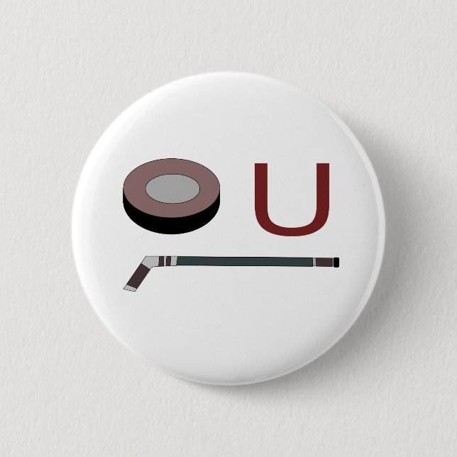 "Puck" U Pinback Button (Front)