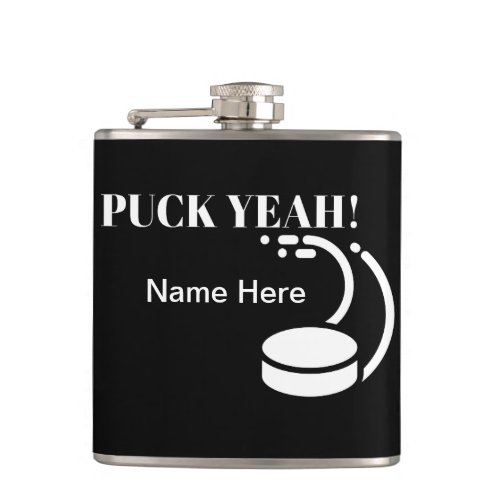 Puck Yeah Hockey Flask