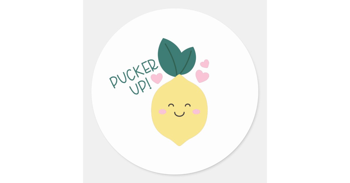 Pucker Up Classic Round Sticker
