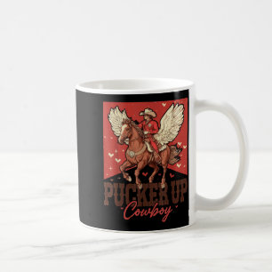Pucker Up Cowboy Funny Western Valentines  Coffee Mug