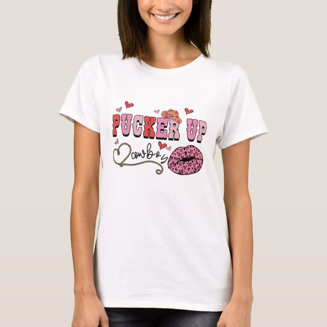 Pucker Up Cowboys Womens  T-Shirt (Front)