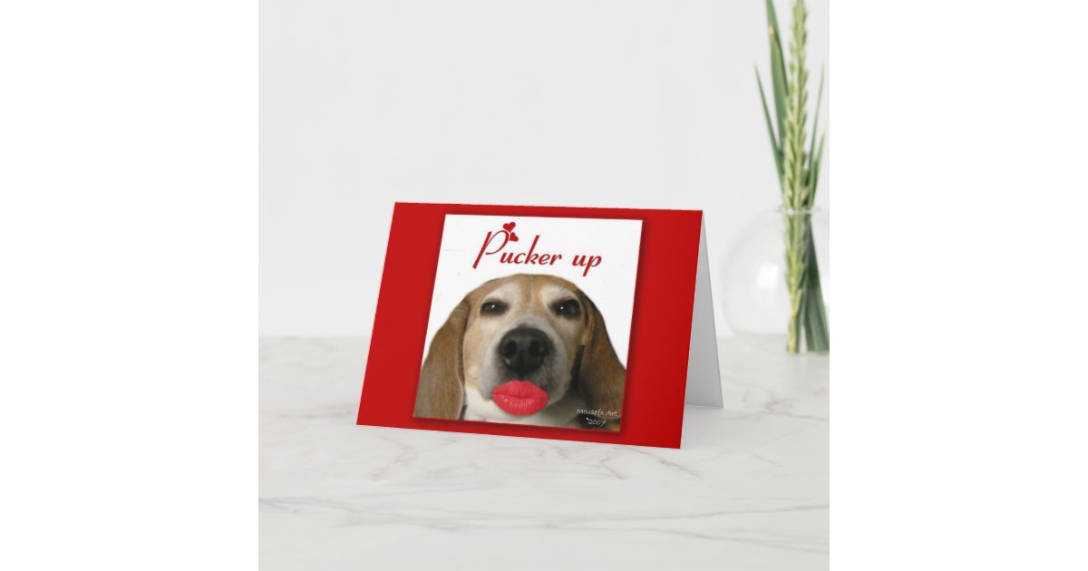 Pucker Up Valentine's Day Card | Zazzle