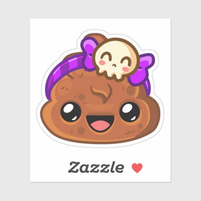 Pudding & Cute Skull Accessory - Happy Jump Sticker (Sheet)