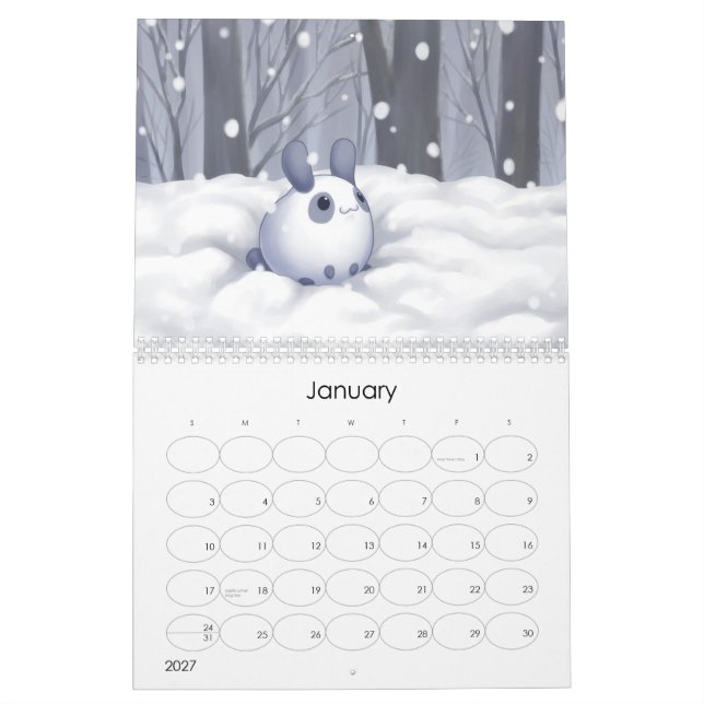 Puddle Bunnies Calendar (Jan 2027)