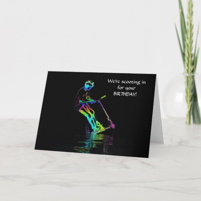 Puddle Jumping - Scooter Boy Card (Front)