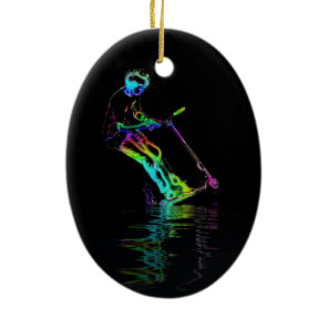 Puddle Jumping - Scooter Champ Ceramic Ornament