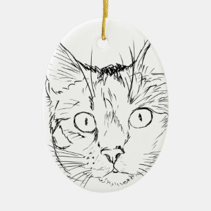 Puddy Cat Ceramic Ornament