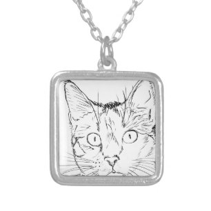 Puddy Cat Silver Plated Necklace