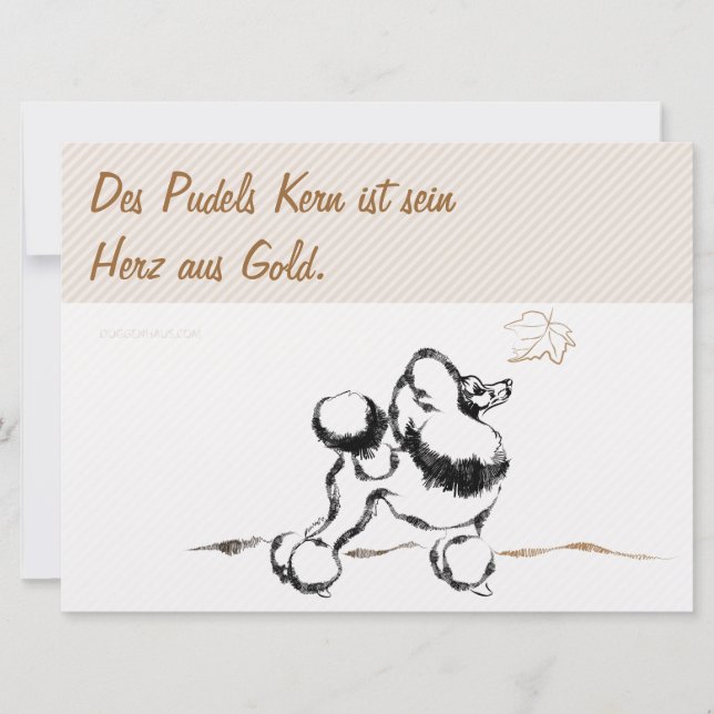 Pudel Einladungen Invitation (Front)