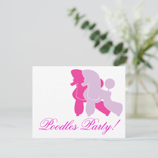 Pudel in Rosa pink (Standing Front)