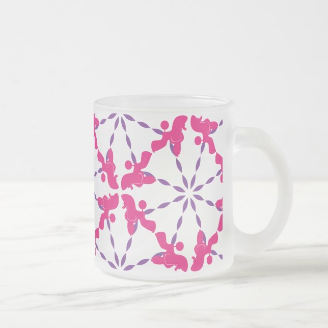 Pudelmuster Frosted Glass Coffee Mug (Right)