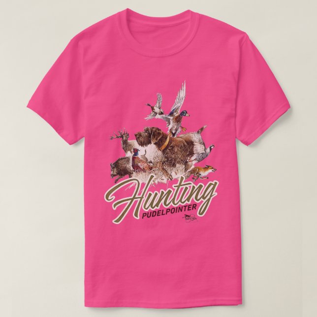 Pudelpointer Hunting Dog  T-Shirt (Design Front)
