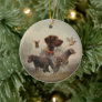 Pudelpointers, Hunting pheasant    Ceramic Ornament