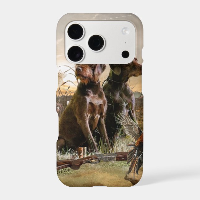 Pudelpointers, Hunting pheasant      Iphone Case (Back)