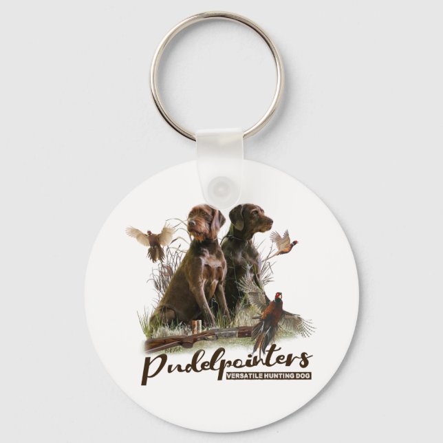 Pudelpointers, Hunting pheasant   Keychain (Front)