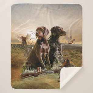 Pudelpointers, Hunting pheasant Sherpa Blanket