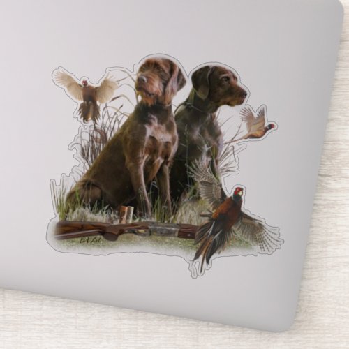 Pudelpointers Hunting pheasant Sticker