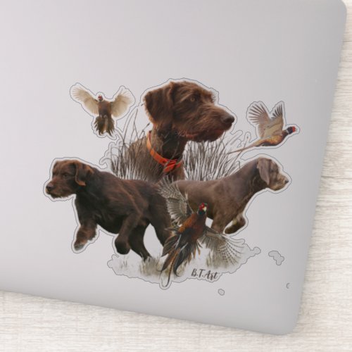 Pudelpointers Hunting pheasant Sticker