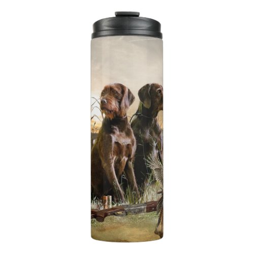 Pudelpointers Hunting pheasant  Thermal Tumbler