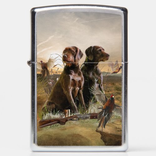 Pudelpointers Hunting pheasant       Zippo Lighter