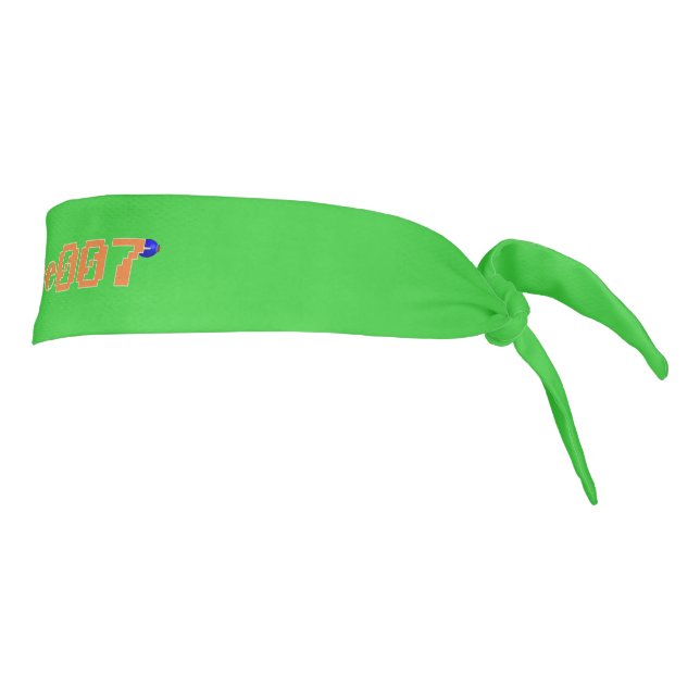 Pudge007 Logo LIME GREEN (Front) Bandanna Tie Headband (Rotate 90)