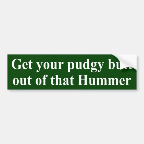 Pudgy Butt Hummer Sticker