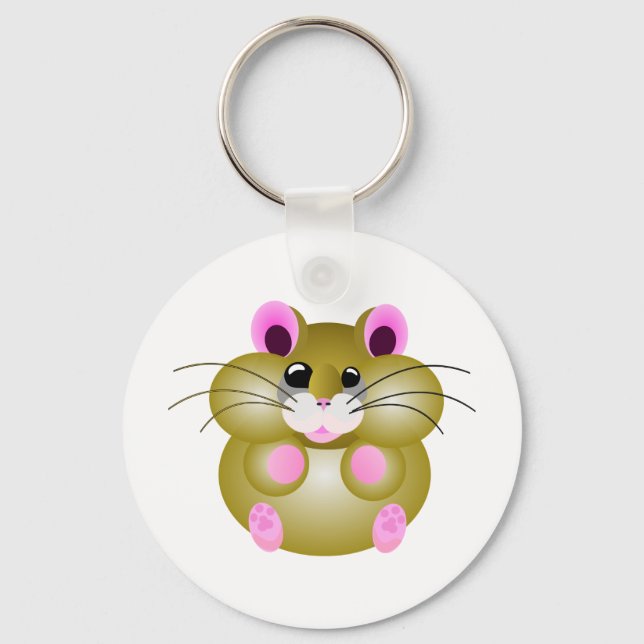 Pudgy Hamster Keychain (Front)
