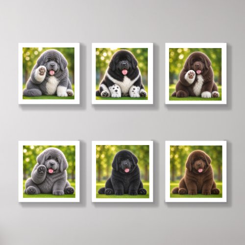Pudgy Newfie puppy Tile - Peel and Stick 8"x8