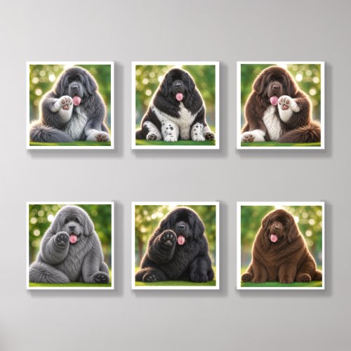 Pudgy Newfie Tile - Peel and Stick 8"x8