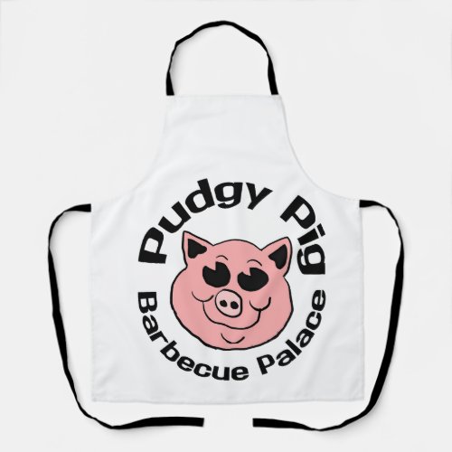Pudgy Pig Barbecue Palace Apron