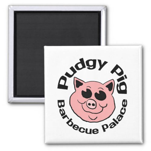 Pudgy Pig Barbecue Palace Magnet