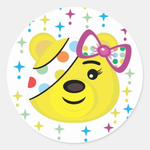 Pudsey bear classic round sticker