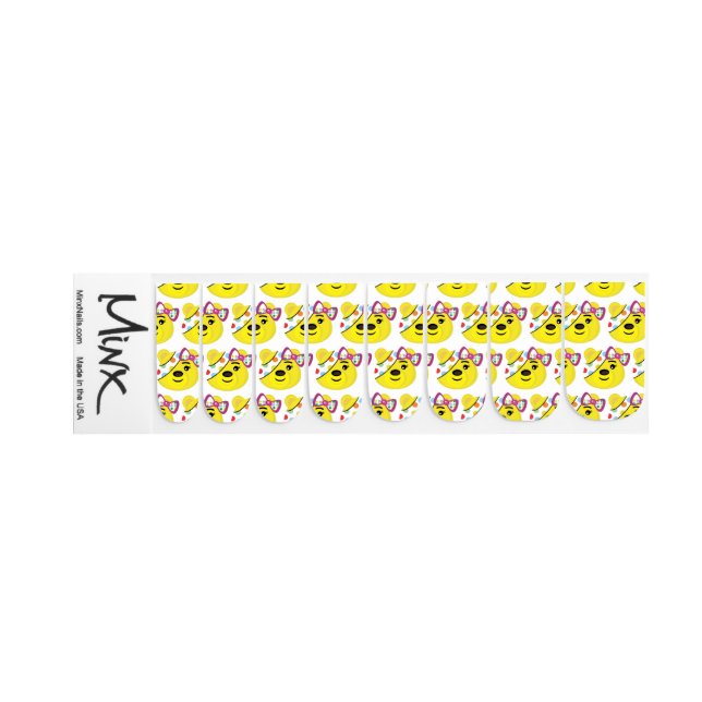 Pudsey bear nail art (Left Hand)