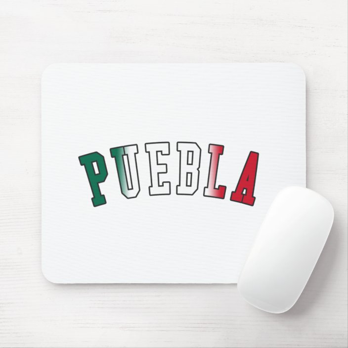 Puebla in Mexico National Flag Colors Mousepad