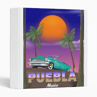 Puebla Mexico, holiday poster 3 Ring Binder