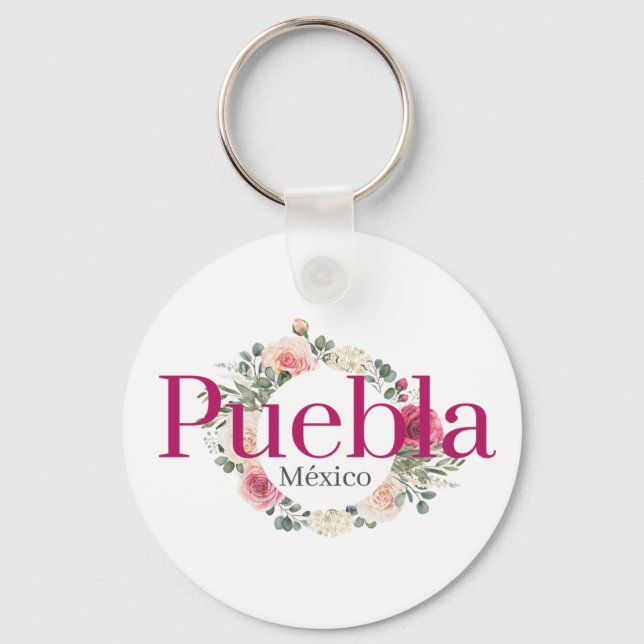 Puebla Mexico Travel Destination Bridesmaid  Keychain (Front)