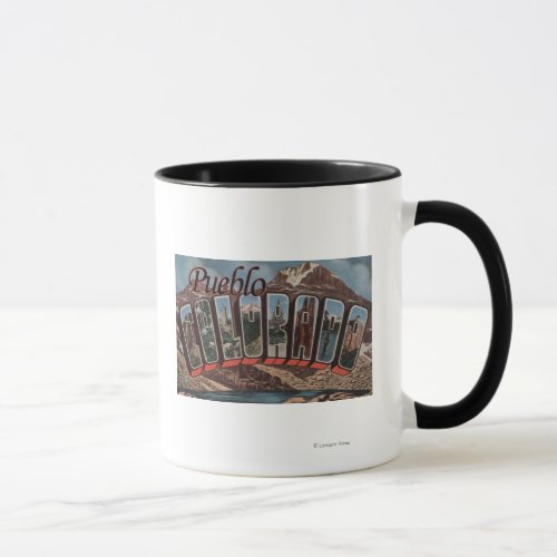 Pueblo Colorado _ Large Letter Scenes Mug