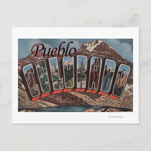 Pueblo Colorado _ Large Letter Scenes Postcard