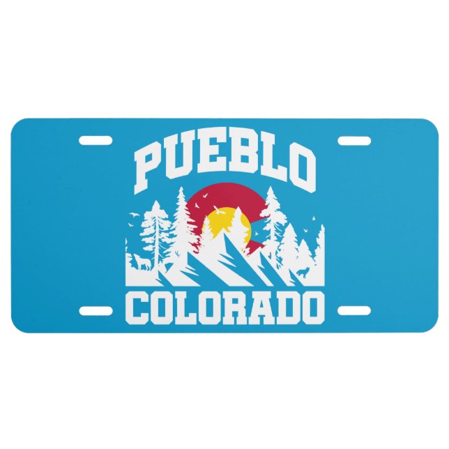Pueblo,Colorado License Plate (Front)