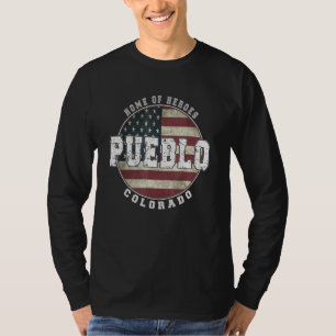 Pueblo Colorado Vintage American flag T-Shirt