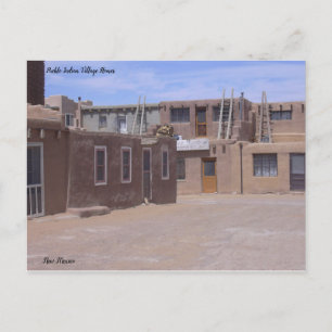 Pueblo Homes on the Mesa West of Albuquerque, NM Postcard