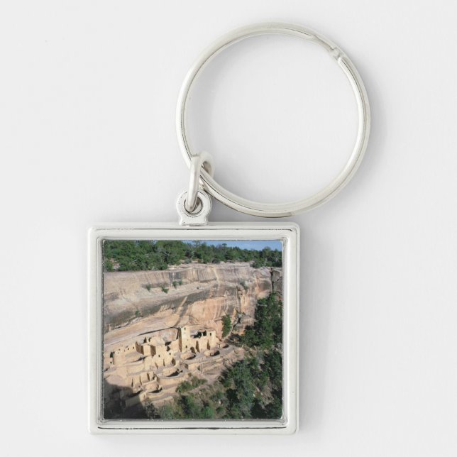 Pueblo Indian cliff dwellings Keychain (Front)
