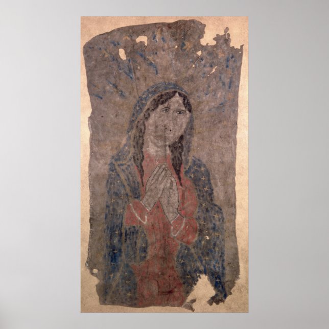 Pueblo Indian hide Painting of a Madonna, 1675 Poster (Front)