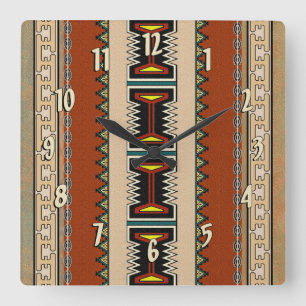 Pueblo Sand Square Wall Clock