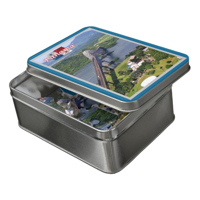 Puente De Las Américas - Panama - Jigsaw Puzzle (Lid Open)
